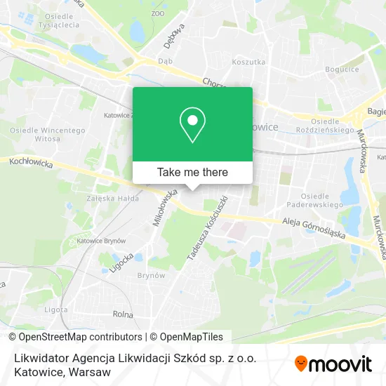Карта Likwidator Agencja Likwidacji Szkód sp. z o.o. Katowice