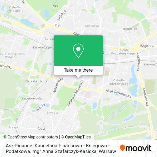 Ask-Finance. Kancelaria Finansowo - Ksiegowo - Podatkowa. mgr Anna Szafarczyk-Kasicka map