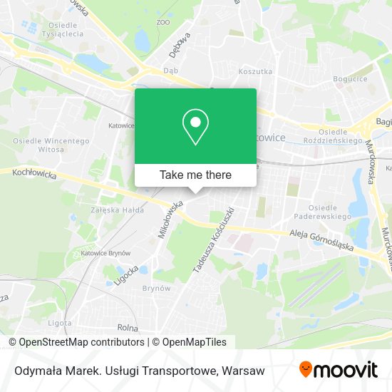 Карта Odymała Marek. Usługi Transportowe