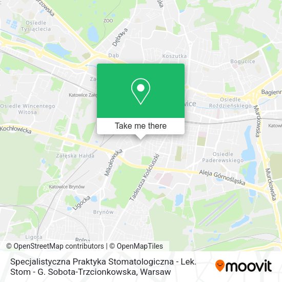 Specjalistyczna Praktyka Stomatologiczna - Lek. Stom - G. Sobota-Trzcionkowska map