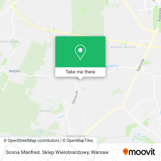 Карта Sosna Manfred. Sklep Wielobranżowy