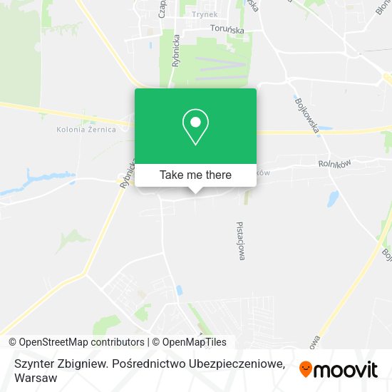 Szynter Zbigniew. Pośrednictwo Ubezpieczeniowe map