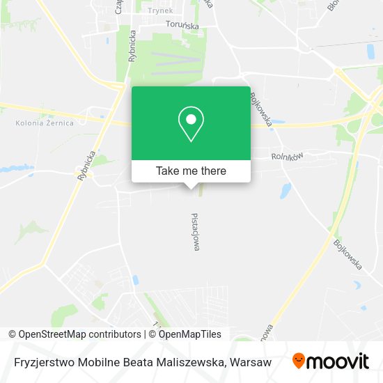 Карта Fryzjerstwo Mobilne Beata Maliszewska