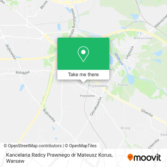 Kancelaria Radcy Prawnego dr Mateusz Korus map