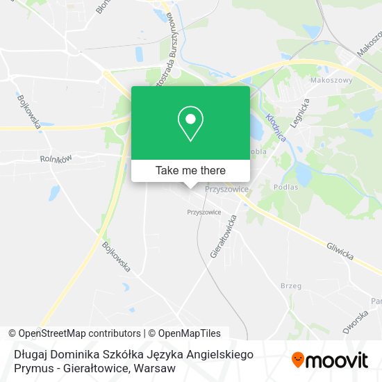 Długaj Dominika Szkółka Języka Angielskiego Prymus - Gierałtowice map