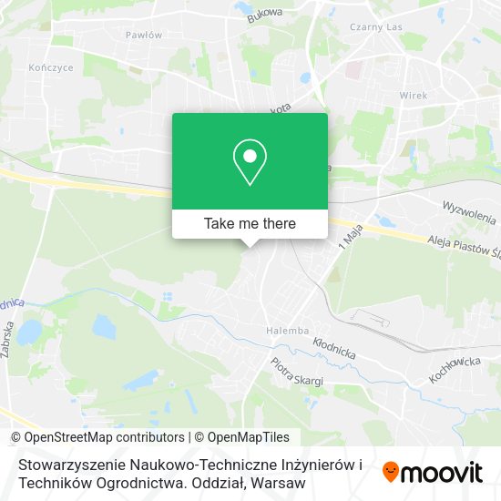 Stowarzyszenie Naukowo-Techniczne Inżynierów i Techników Ogrodnictwa. Oddział map