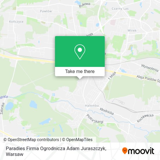 Paradies Firma Ogrodnicza Adam Juraszczyk map