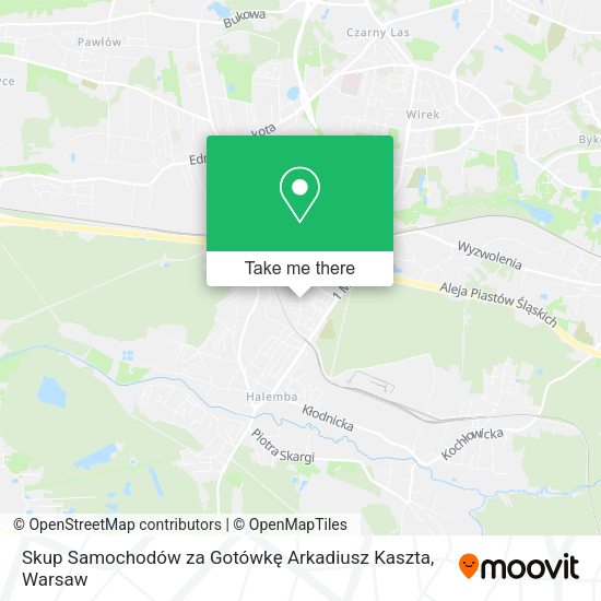 Skup Samochodów za Gotówkę Arkadiusz Kaszta map