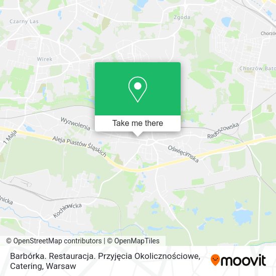 Barbórka. Restauracja. Przyjęcia Okolicznościowe, Catering map