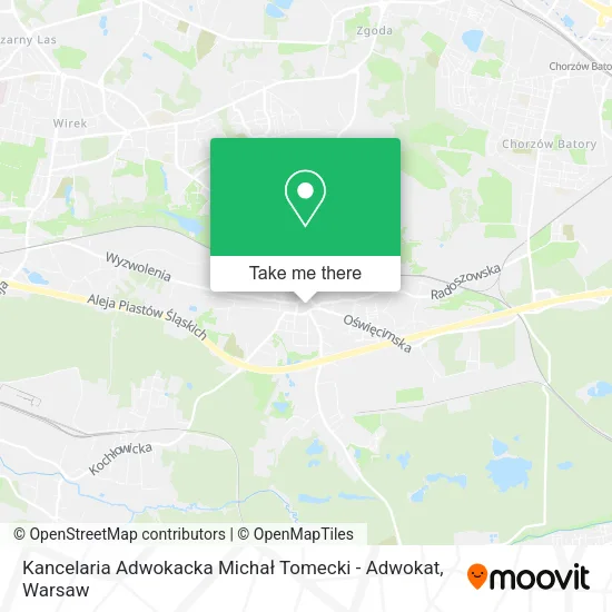 Kancelaria Adwokacka Michał Tomecki - Adwokat map