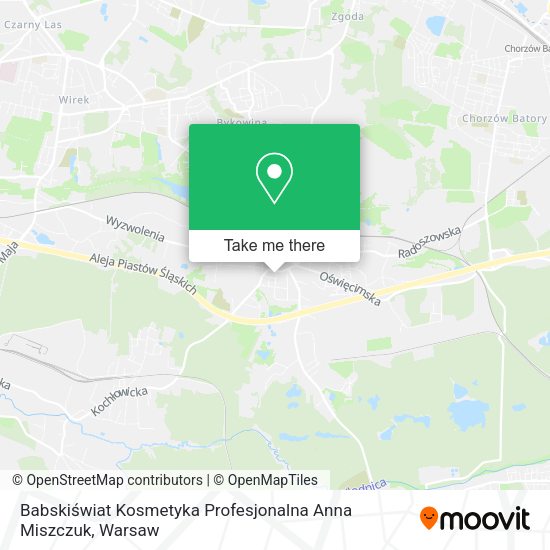 Babskiświat Kosmetyka Profesjonalna Anna Miszczuk map