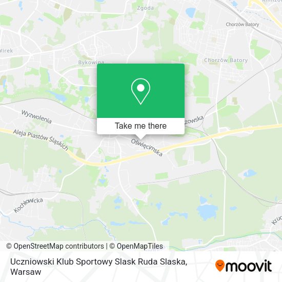 Карта Uczniowski Klub Sportowy Slask Ruda Slaska