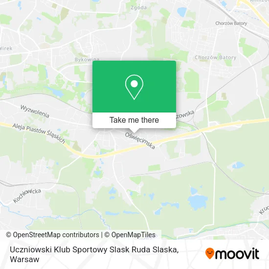 Карта Uczniowski Klub Sportowy Slask Ruda Slaska