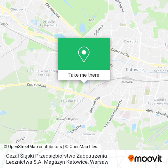 Cezal Śląski Przedsiębiorstwo Zaopatrzenia Lecznictwa S.A. Magazyn Katowice map