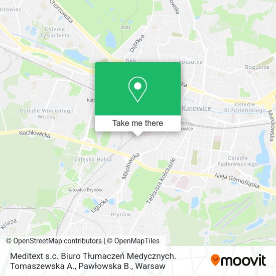 Карта Meditext s.c. Biuro Tłumaczeń Medycznych. Tomaszewska A., Pawłowska B.