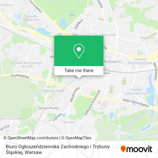 Biuro Ogłoszeńdziennika Zachodniego i Trybuny Śląskiej map