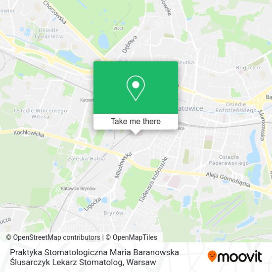 Praktyka Stomatologiczna Maria Baranowska Ślusarczyk Lekarz Stomatolog map