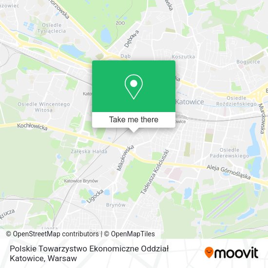 Polskie Towarzystwo Ekonomiczne Oddział Katowice map