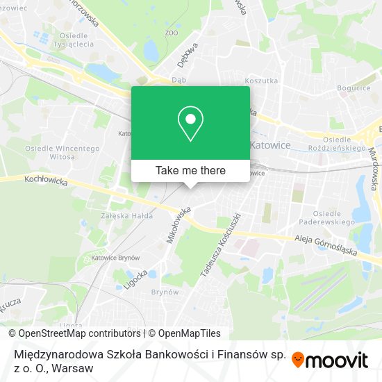 Międzynarodowa Szkoła Bankowości i Finansów sp. z o. O. map