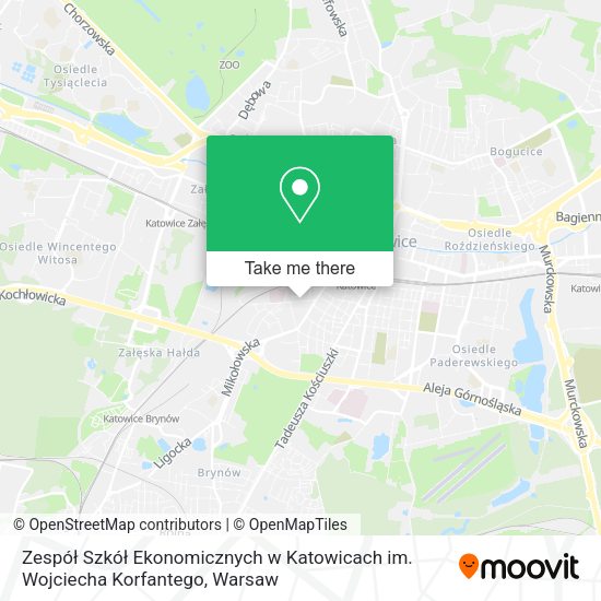 Zespół Szkół Ekonomicznych w Katowicach im. Wojciecha Korfantego map