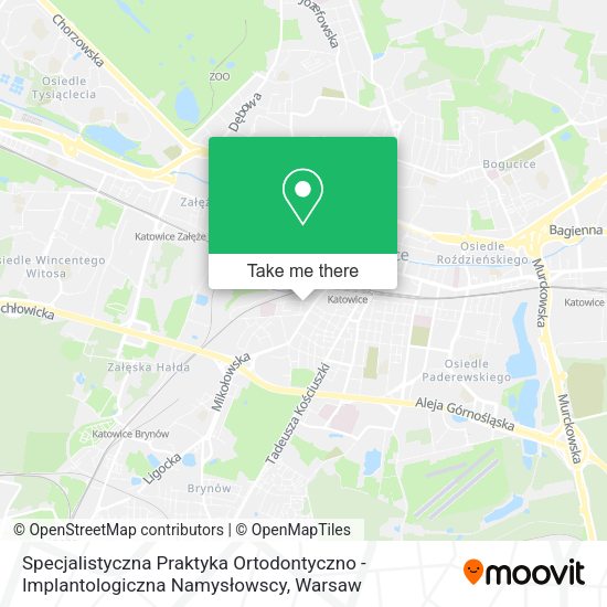 Specjalistyczna Praktyka Ortodontyczno - Implantologiczna Namysłowscy map