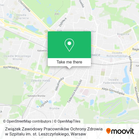 Związek Zawodowy Pracowników Ochrony Zdrowia w Szpitalu im. st. Leszczyńskiego map