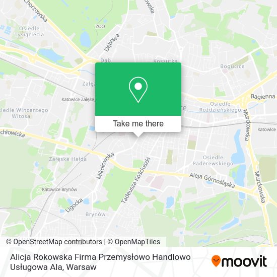 Alicja Rokowska Firma Przemysłowo Handlowo Usługowa Ala map