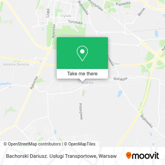 Bachorski Dariusz. Usługi Transportowe map