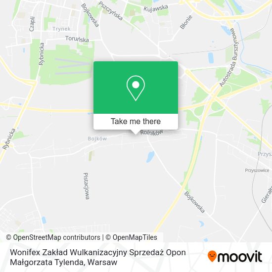 Wonifex Zakład Wulkanizacyjny Sprzedaż Opon Małgorzata Tylenda map