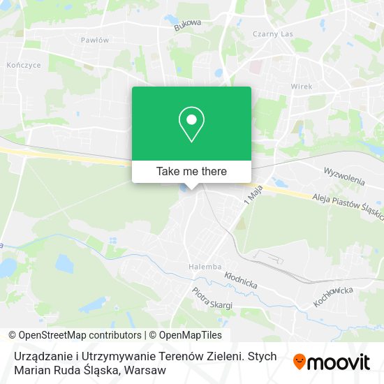 Urządzanie i Utrzymywanie Terenów Zieleni. Stych Marian Ruda Śląska map