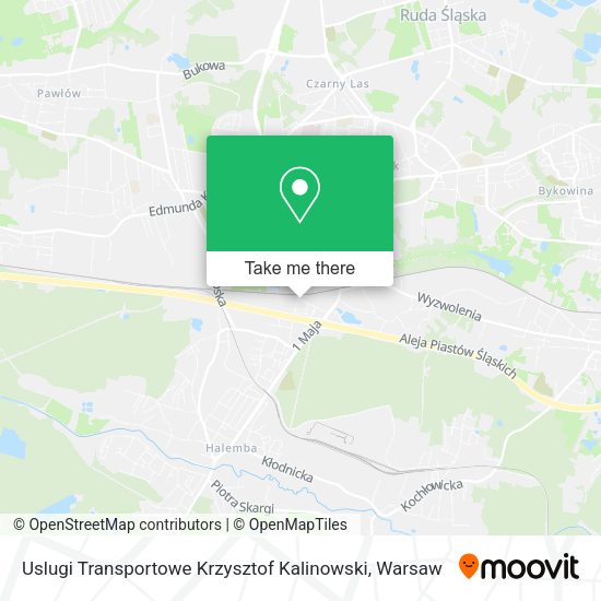 Uslugi Transportowe Krzysztof Kalinowski map