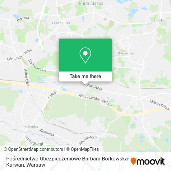 Pośrednictwo Ubezpieczeniowe Barbara Borkowska-Karwan map