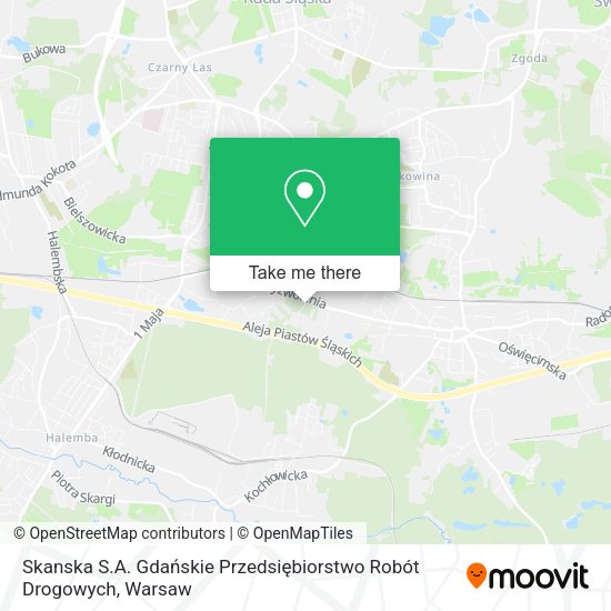 Skanska S.A. Gdańskie Przedsiębiorstwo Robót Drogowych map