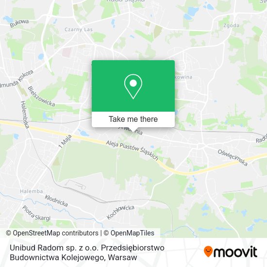 Unibud Radom sp. z o.o. Przedsiębiorstwo Budownictwa Kolejowego map