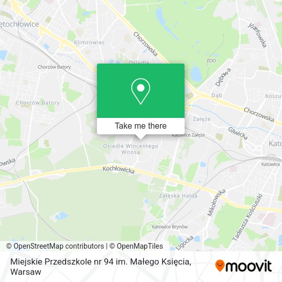 Карта Miejskie Przedszkole nr 94 im. Małego Księcia