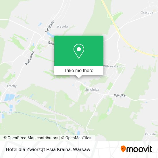 Hotel dla Zwierząt Psia Kraina map