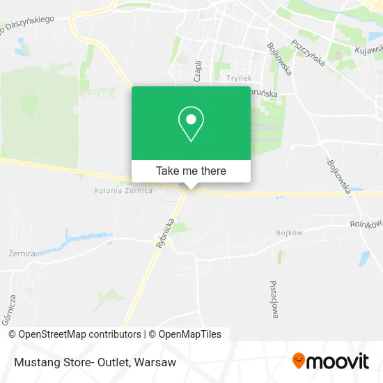 Карта Mustang Store- Outlet