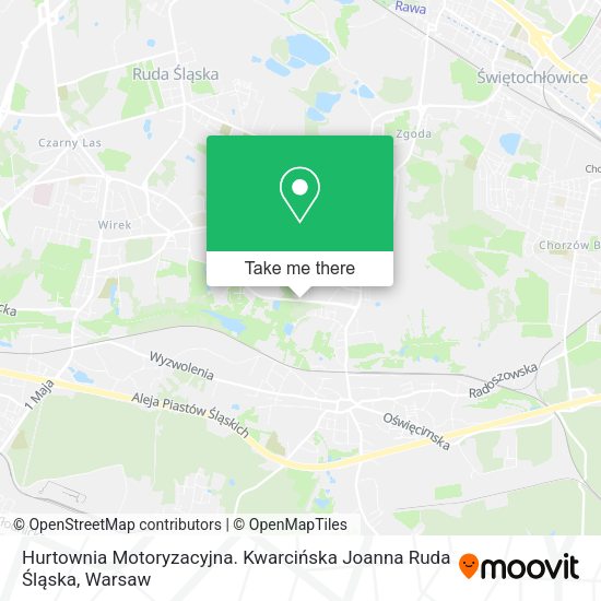 Hurtownia Motoryzacyjna. Kwarcińska Joanna Ruda Śląska map