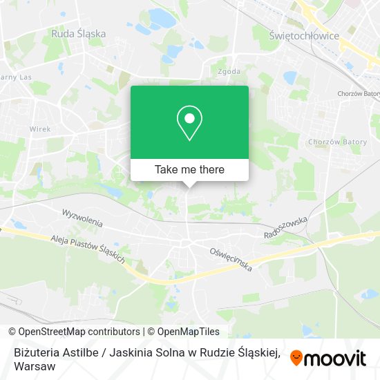 Biżuteria Astilbe / Jaskinia Solna w Rudzie Śląskiej map