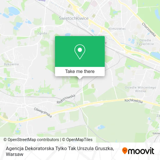 Agencja Dekoratorska Tylko Tak Urszula Gruszka map