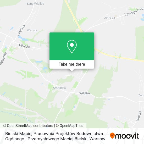 Bielski Maciej Pracownia Projektów Budownictwa Ogólnego i Przemysłowego Maciej Bielski map