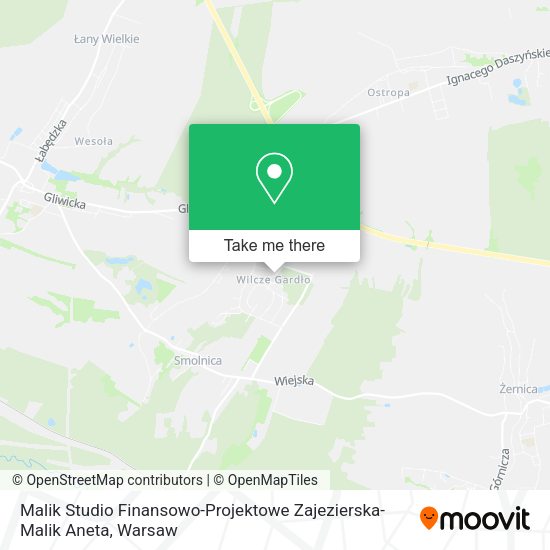 Malik Studio Finansowo-Projektowe Zajezierska-Malik Aneta map