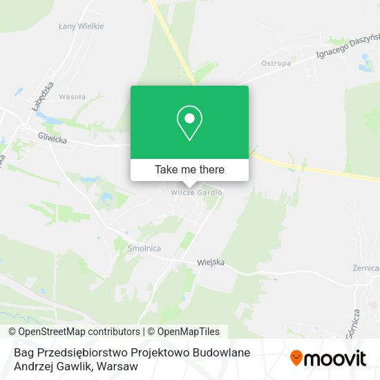 Bag Przedsiębiorstwo Projektowo Budowlane Andrzej Gawlik map