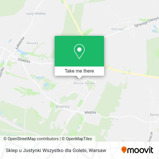 Sklep u Justynki Wszystko dla Golebi map