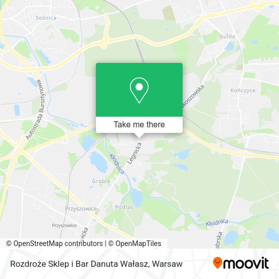 Rozdroże Sklep i Bar Danuta Wałasz map