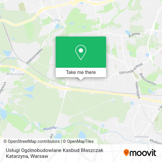 Usługi Ogólnobudowlane Kasbud Błaszczak Katarzyna map