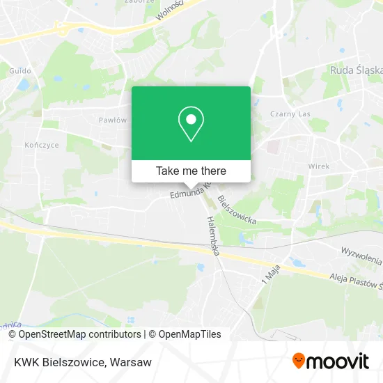 Карта KWK Bielszowice