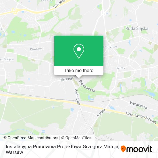 Instalacyjna Pracownia Projektowa Grzegorz Mateja map