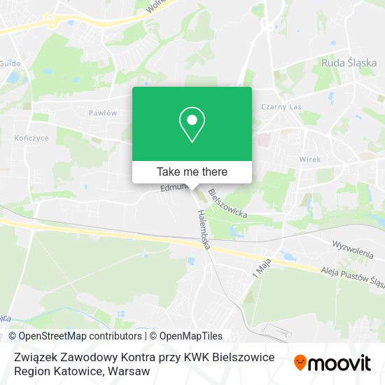 Związek Zawodowy Kontra przy KWK Bielszowice Region Katowice map