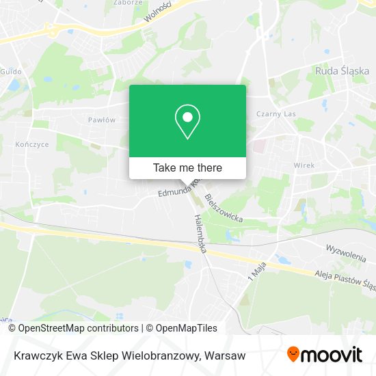 Krawczyk Ewa Sklep Wielobranzowy map